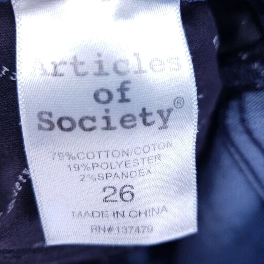 Articles of Society Blue Jeans Womens Size 26 Soft Denim Casual Distressed Pants